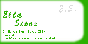 ella sipos business card